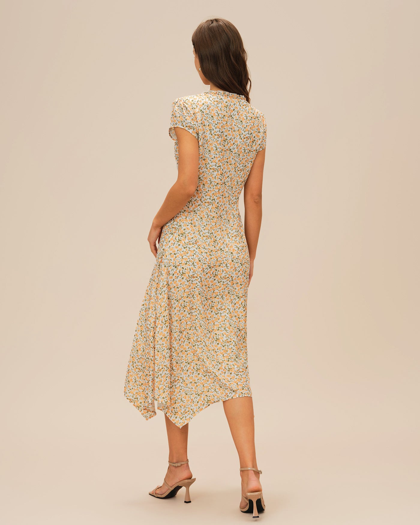 Women's Woven Polyester Midi Dress Dresses - RIHOAS