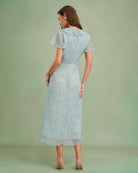 Women's Woven Polyester Midi Dress Dresses - RIHOAS