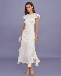 Women's Woven Polyester Midi Dress Dresses - RIHOAS