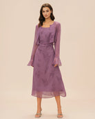 Women's Woven Polyester Midi Dress Dresses - RIHOAS