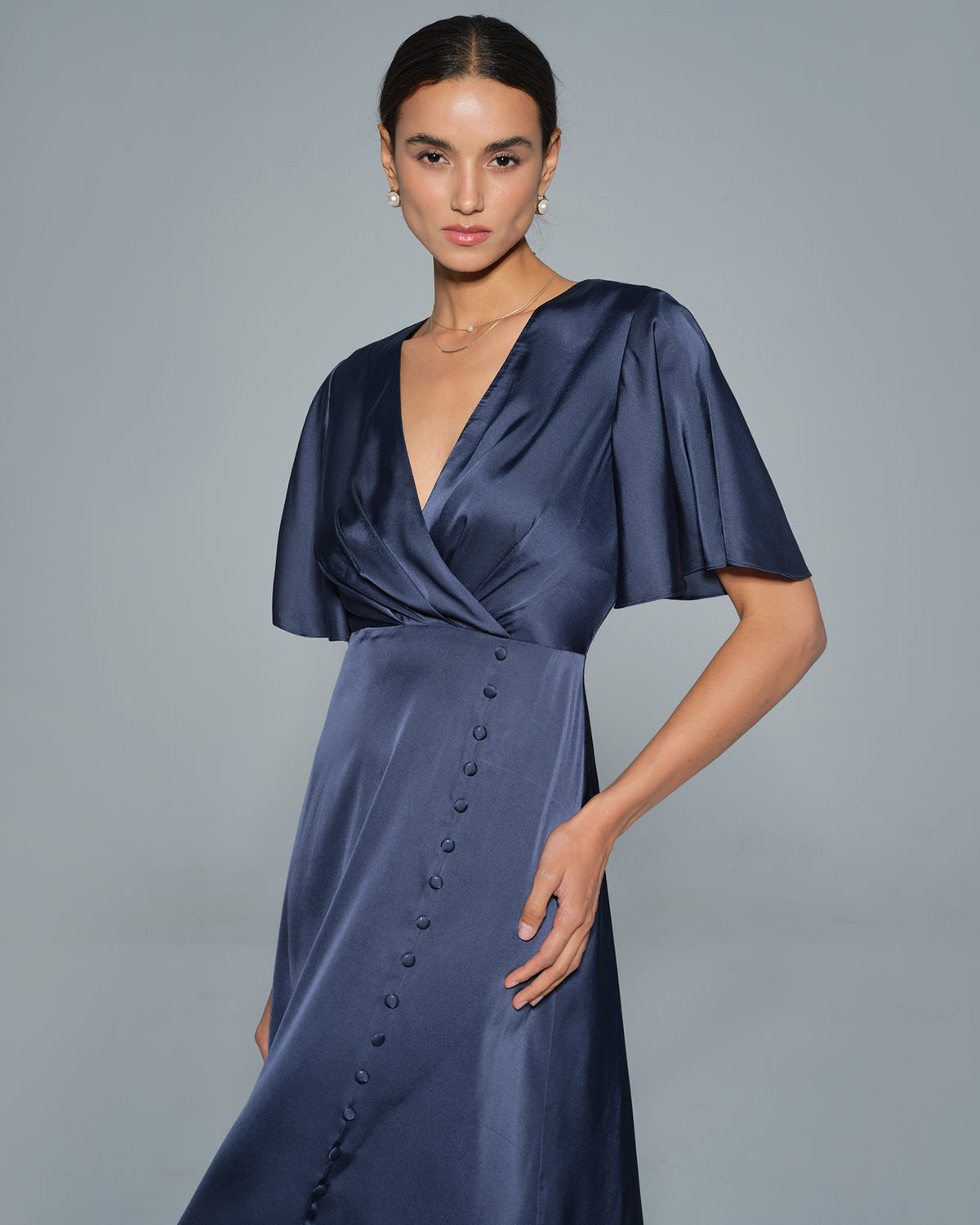 Women's Woven Polyester Midi Dress Dresses - RIHOAS