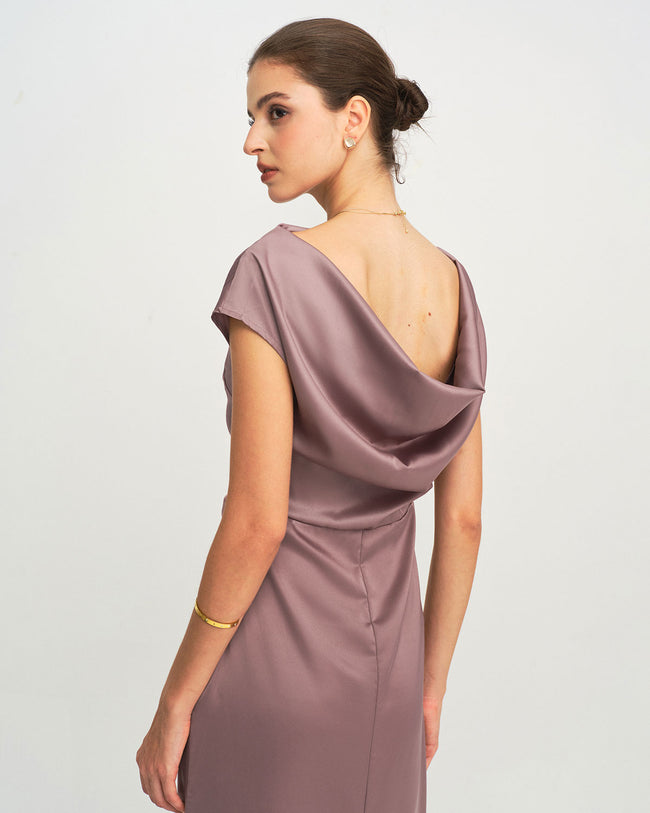 Women's Woven Polyester Midi Dress Dresses - RIHOAS