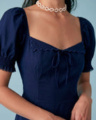 Women's Woven Polyester Midi Dress Dresses - RIHOAS