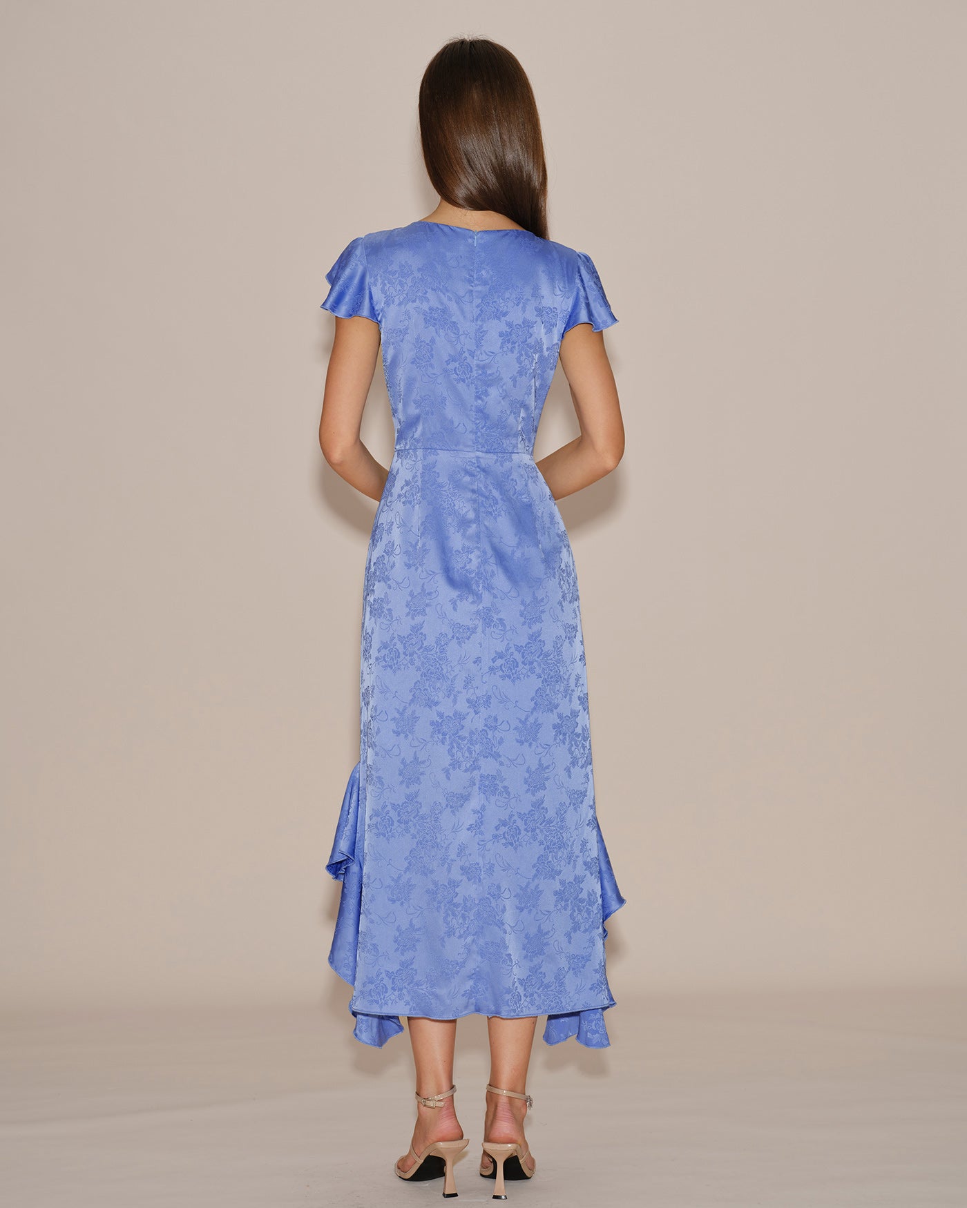 Women's Woven Polyester Midi Dress Dresses - RIHOAS