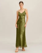 Women's Woven Polyester Midi Dress Dresses - RIHOAS
