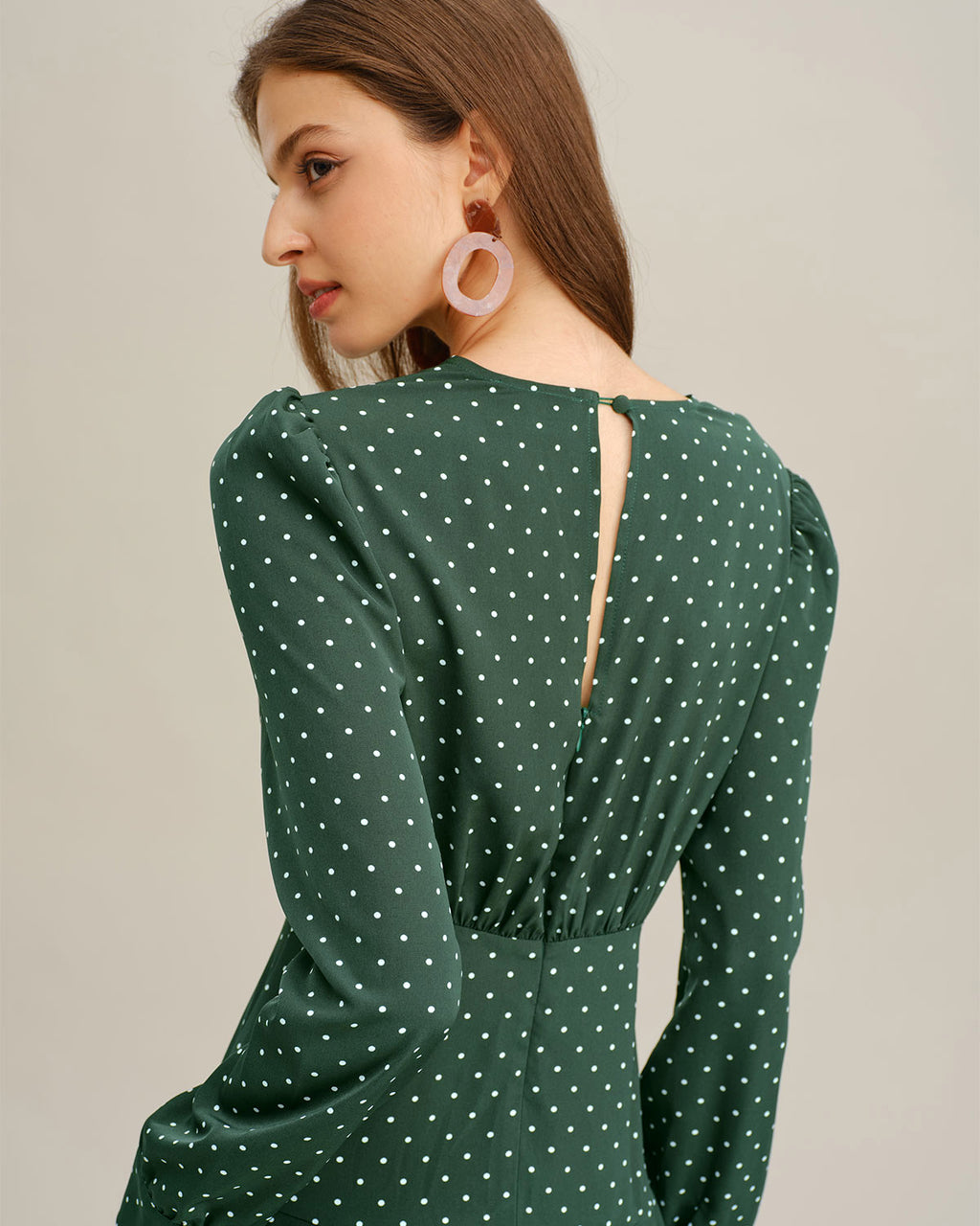 Women's Woven Polyester Midi Dress Dresses - RIHOAS