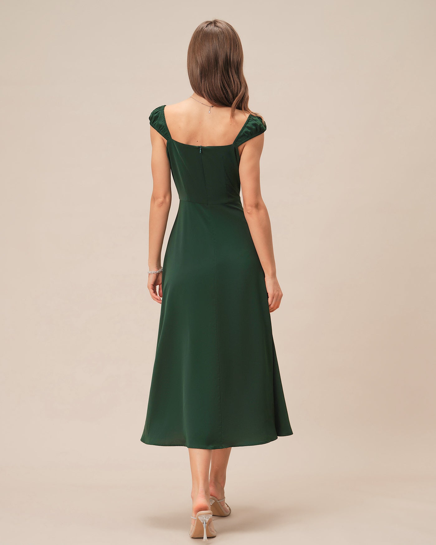 Women's Woven Polyester Midi Dress Dresses - RIHOAS