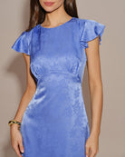 Women's Woven Polyester Midi Dress Dresses - RIHOAS