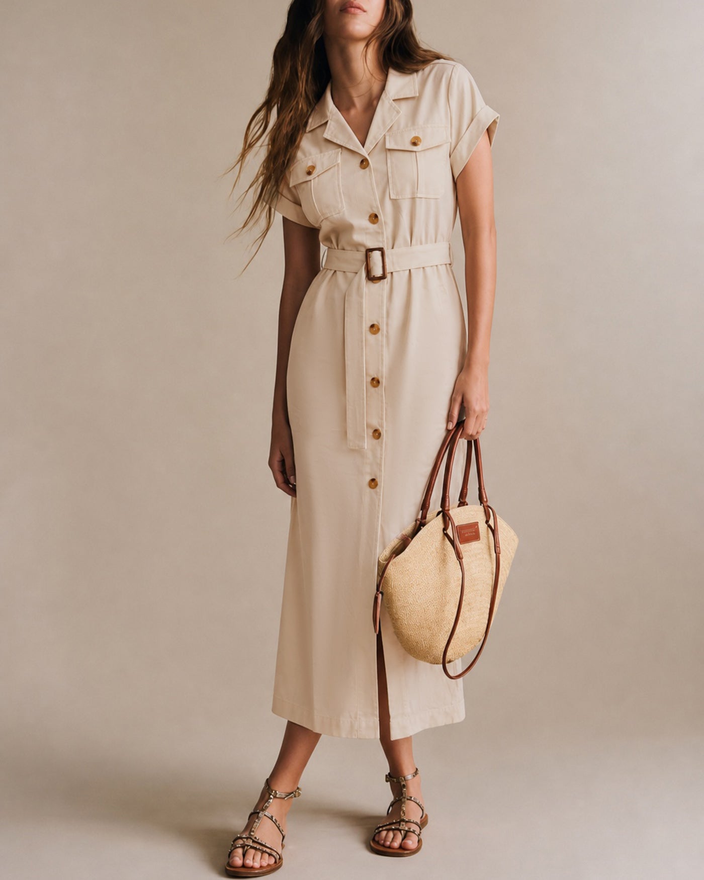tunic midi dresses ZIMMERMANN Mahon Tunic Midi Dress | Olive Paisley