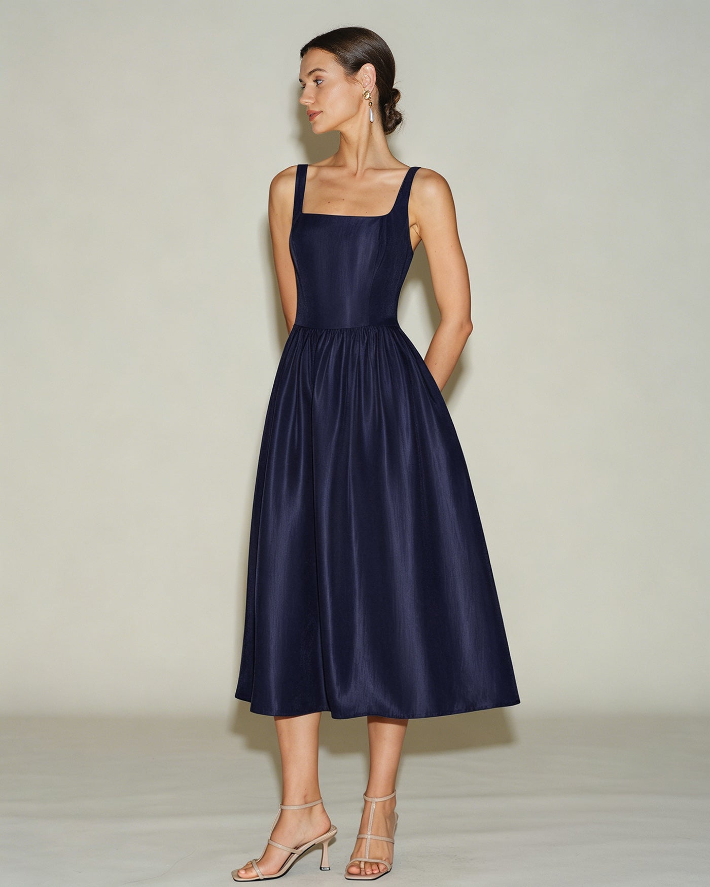 Blue Slip A-Line Midi Dress & Reviews - Blue - Dresses | RIHOAS Blue Slip A-Line Midi Dress & Reviews - Blue - Dresses | RIHOAS