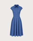 Women's Woven Polyester Midi Dress Dresses - RIHOAS