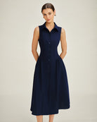 Women's Woven Polyester Midi Dress Dresses - RIHOAS