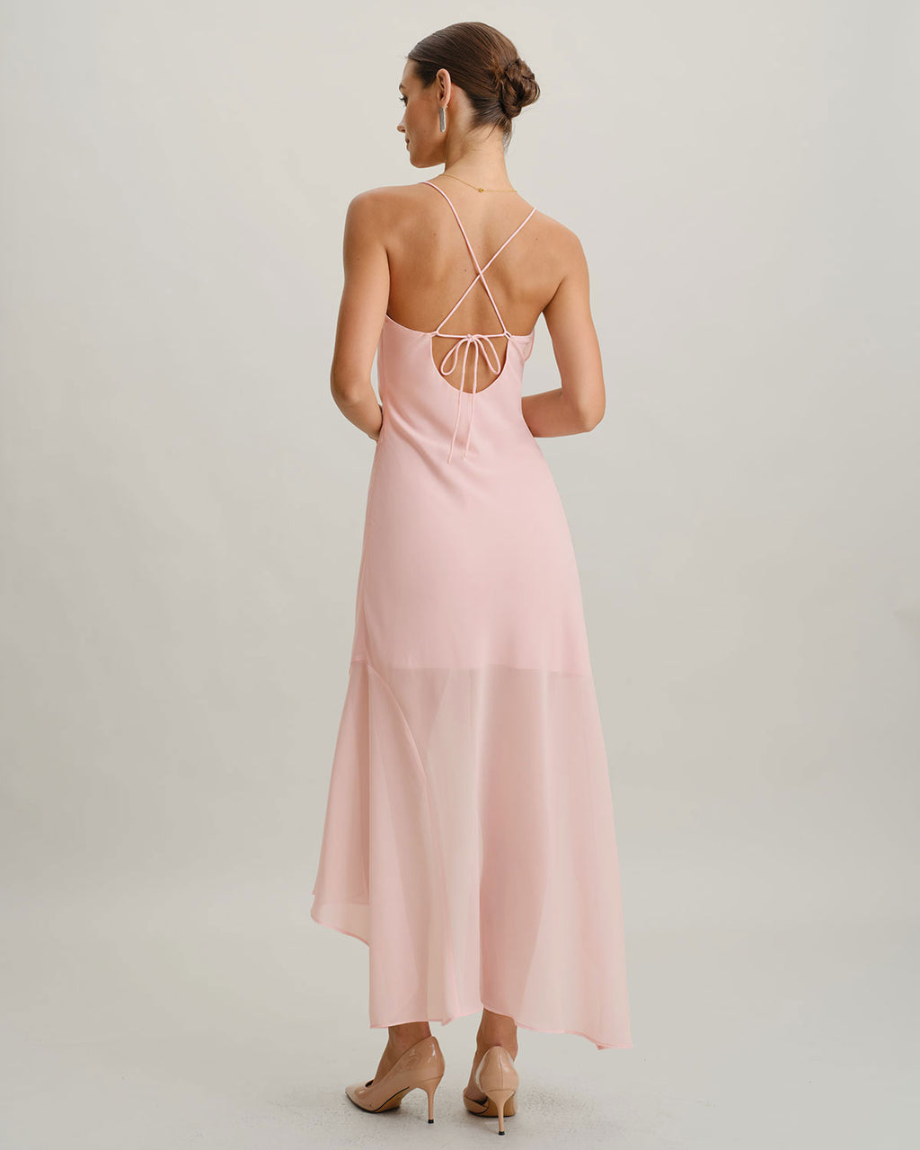 Women's Woven Polyester Midi Dress Dresses - RIHOAS