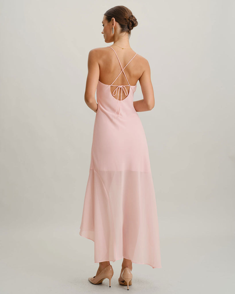 Women's Woven Polyester Midi Dress Dresses - RIHOAS
