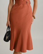 Women's Woven Polyester Midi Dress Dresses - RIHOAS