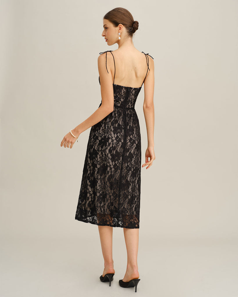 Women's Woven Polyester Midi Dress Dresses - RIHOAS