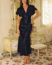 Women's Woven Polyester Midi Dress Dresses - RIHOAS