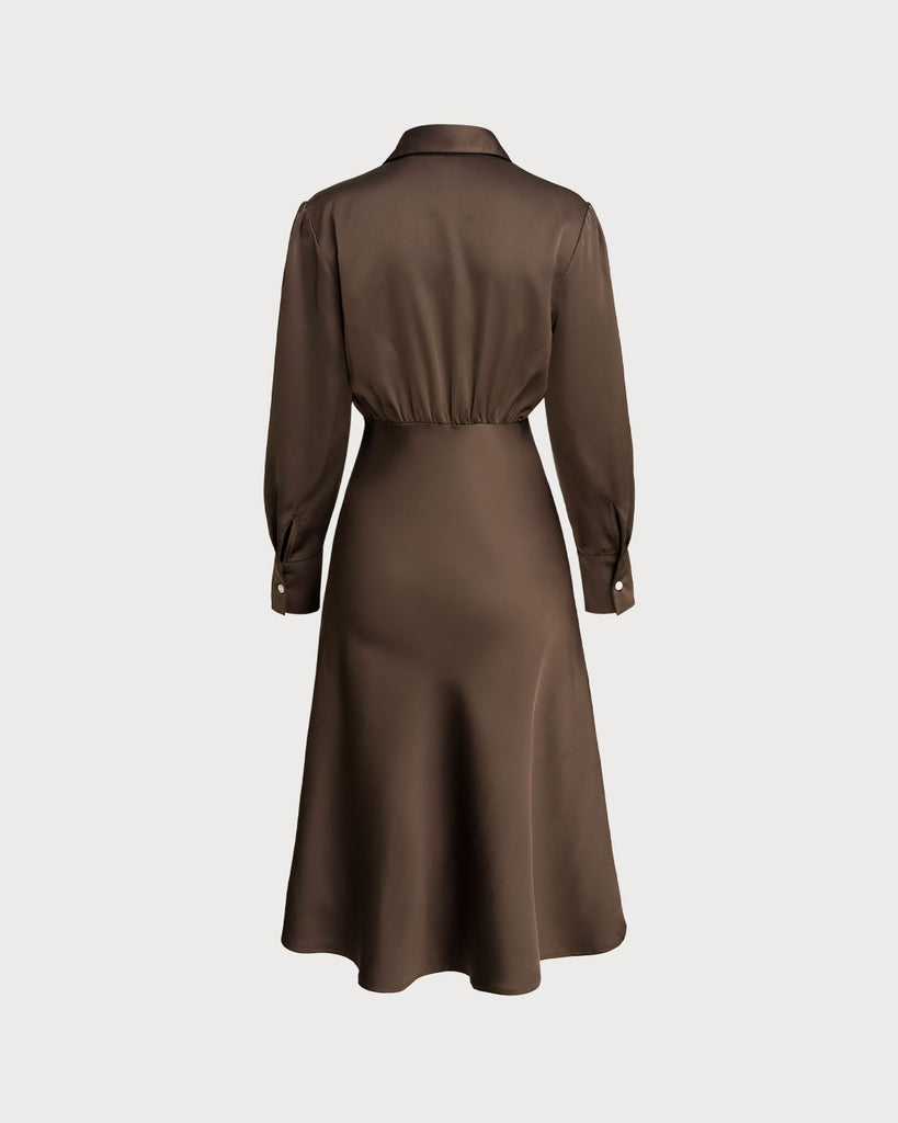 Women's Woven Polyester Midi Dress Dresses - RIHOAS