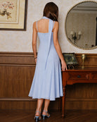 Women's  Woven Polyester Midi Dress Dresses - RIHOAS