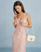 Women's Woven Polyester Midi Dress Dresses - RIHOAS