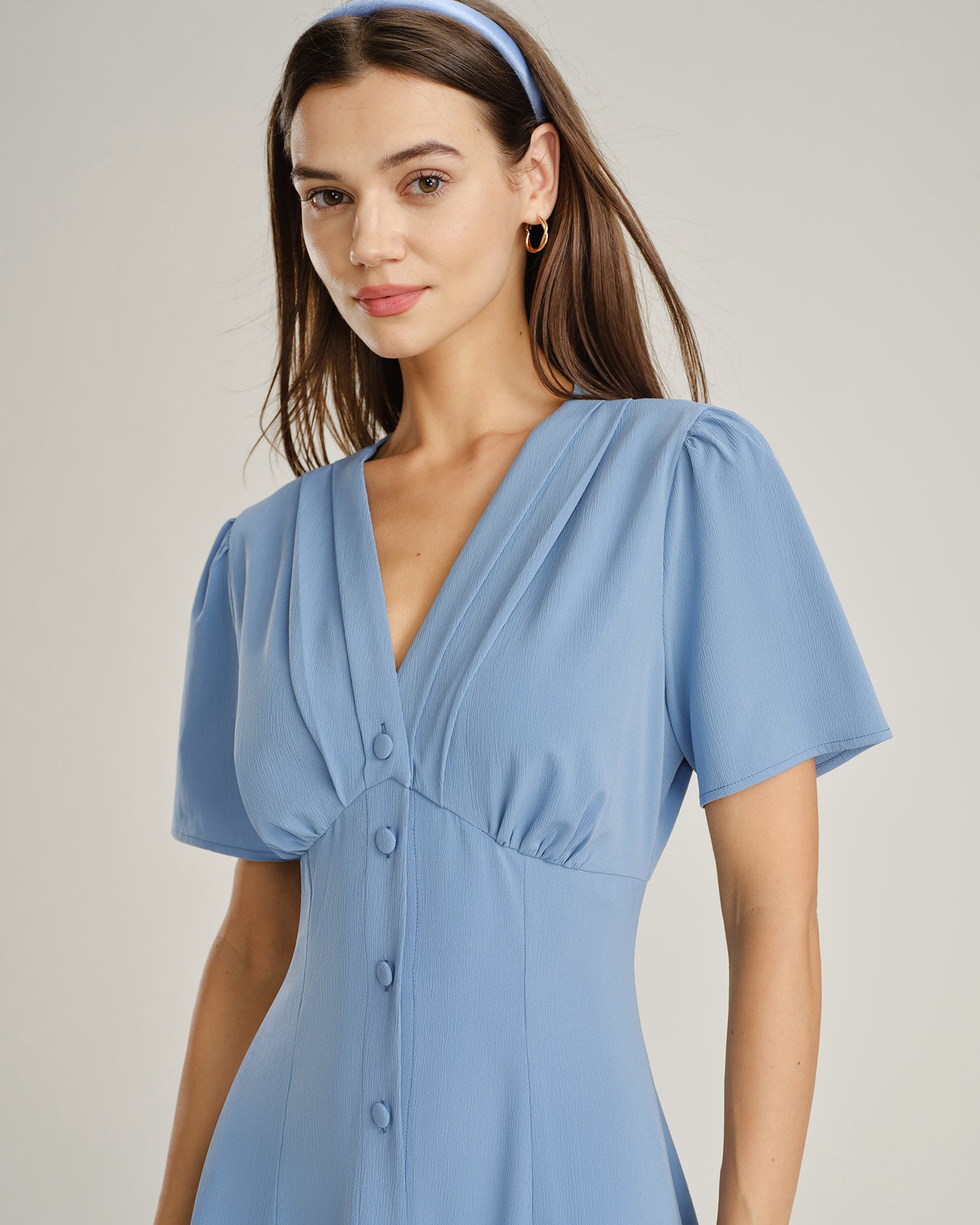 Women's Woven Polyester Midi Dress Dresses - RIHOAS