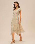 Women's Woven Polyester Midi Dress Dresses - RIHOAS