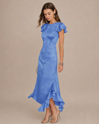 Women's Woven Polyester Midi Dress Dresses - RIHOAS