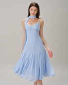 Women's  Woven Polyester Midi Dress Dresses - RIHOAS