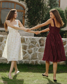 Women's Woven Polyester Midi Dress Dresses - RIHOAS