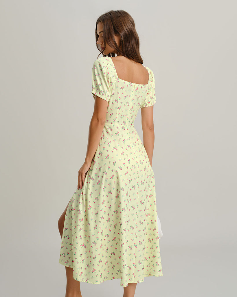 Women's Woven Polyester Midi Dress Dresses - RIHOAS