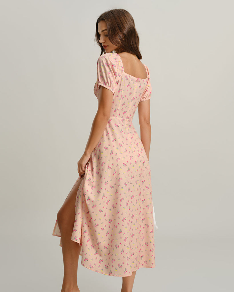 Women's Woven Polyester Midi Dress Dresses - RIHOAS