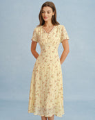 Women's Woven Polyester Midi Dress Dresses - RIHOAS
