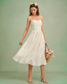 Women's Woven Polyester Midi Dress Dresses - RIHOAS
