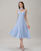 Women's  Woven Polyester Midi Dress Dresses - RIHOAS