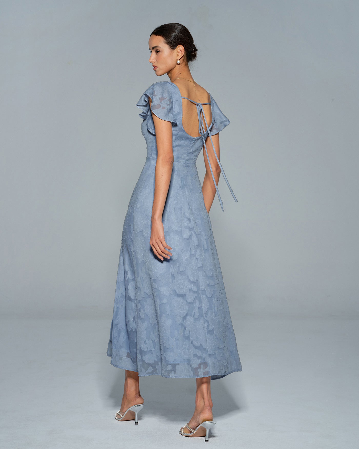 Blue Floral Square Neck Midi Dress & Reviews - Blue - Dresses | RIHOAS Blue Floral Square Neck Midi Dress & Reviews - Blue - Dresses | RIHOAS