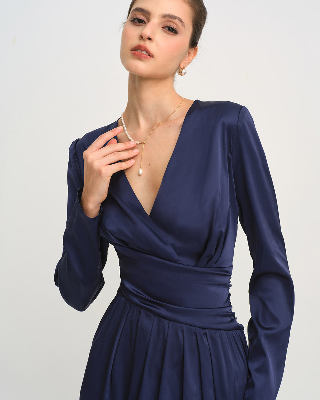 Women's Woven Polyester Midi Dress Dresses - RIHOAS