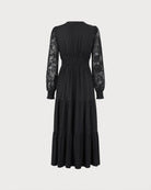 Women's Woven Polyester Midi Dress - RIHOAS - 03