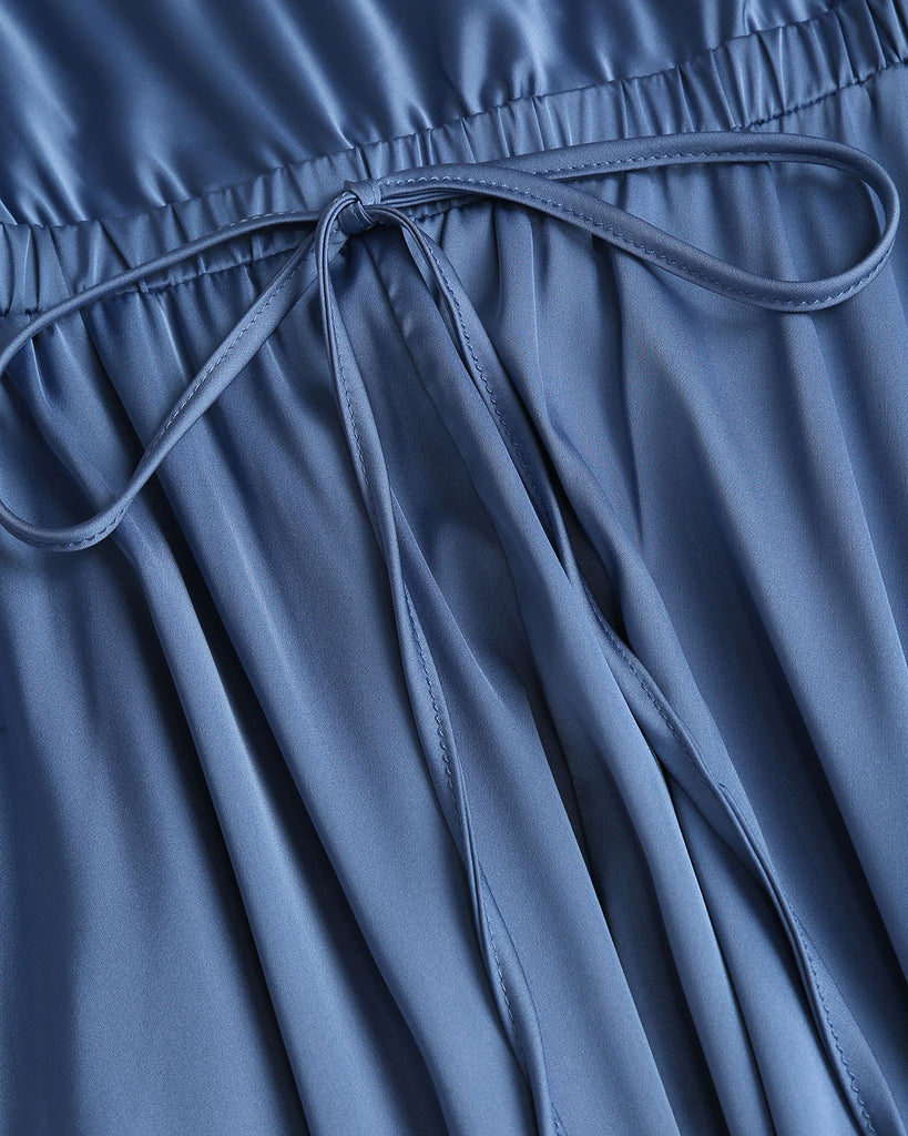 Women's Woven Polyester Midi Dress Dresses - RIHOAS