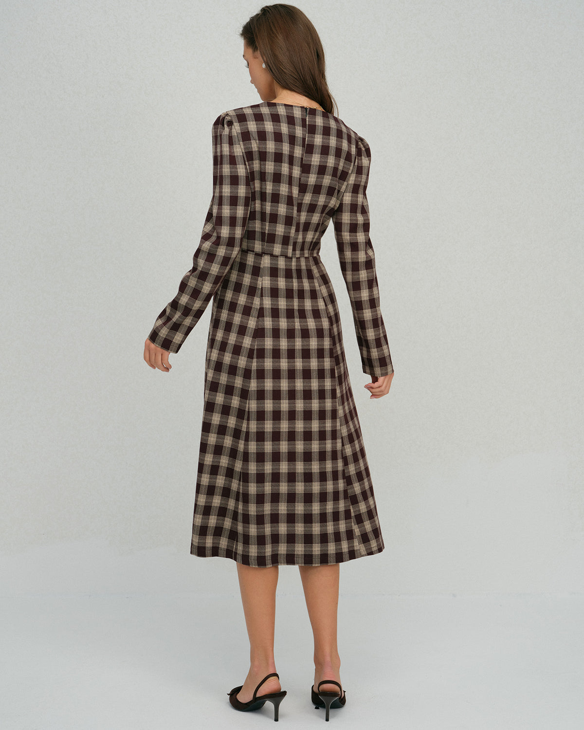 Women's Woven Polyester Midi Dress Dresses - RIHOAS