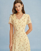 Women's Woven Polyester Midi Dress Dresses - RIHOAS