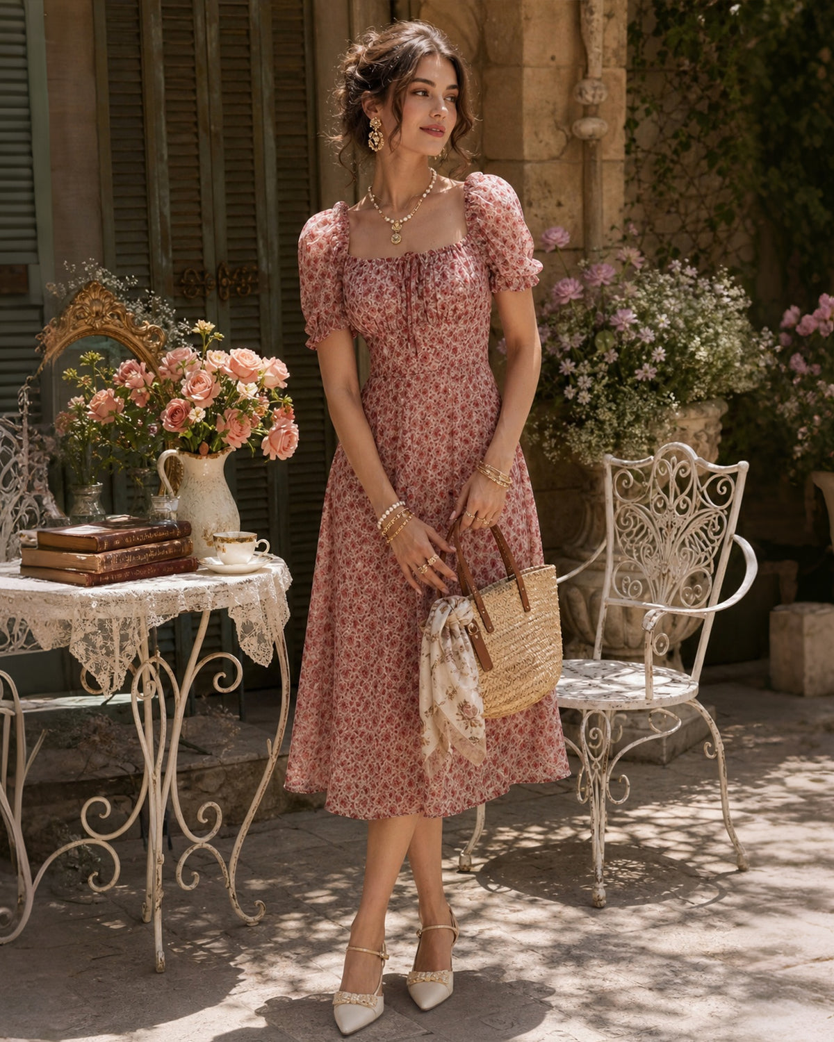 siedres dress SCARLETT Width:N being nature Summer Floral Bodycon Dresses