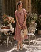 Women's Woven Polyester Midi Dress Dresses - RIHOAS