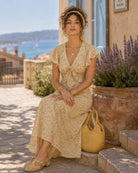 Women's Woven Polyester Midi Dress Dresses - RIHOAS