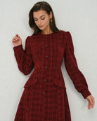 Women's Woven Polyester Midi Dress Dresses - RIHOAS