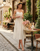 Women's Woven Polyester Midi Dress Dresses - RIHOAS