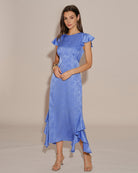 Women's Woven Polyester Midi Dress Dresses - RIHOAS