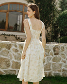 Women's Woven Polyester Midi Dress Dresses - RIHOAS