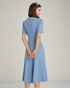 Women's Woven Polyester Midi Dress Dresses - RIHOAS