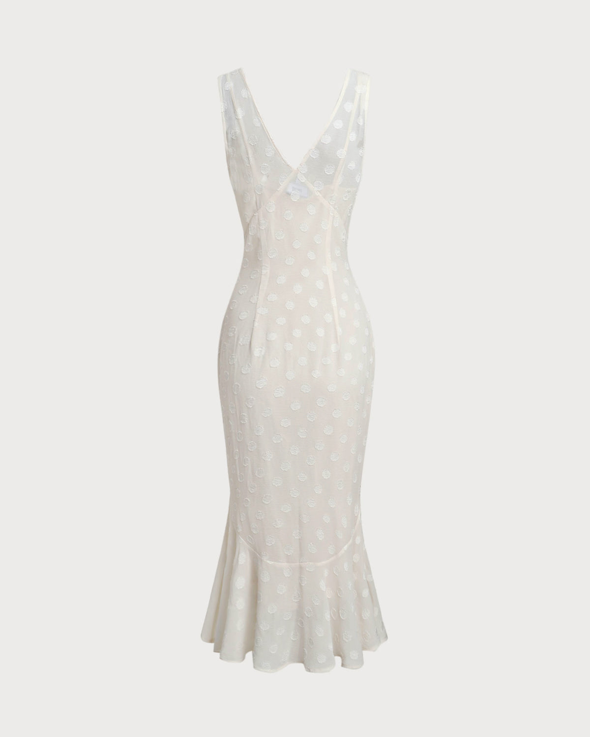 Beige Polka Dot V-Neck Midi Dress & Reviews - Beige - Dresses | RIHOAS Beige Polka Dot V-Neck Midi Dress & Reviews - Beige - Dresses | RIHOAS