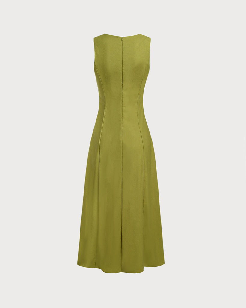 Women's Woven Polyester Midi Dress Dresses - RIHOAS